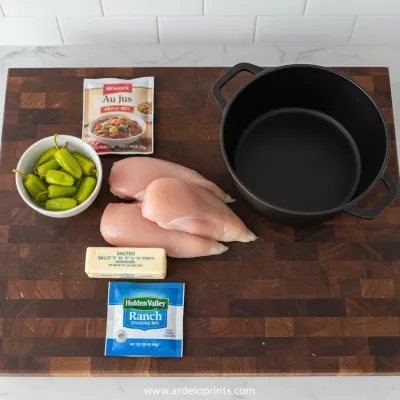 Mississippi Chicken: Easy Recipe - ingredients preparation