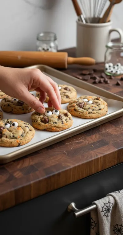 Halloween Chocolate Chip Cookies: Easy Recipe - cooking process