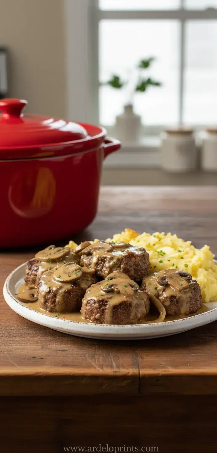 Crock Pot Cube Steak Recipe - final presentation
