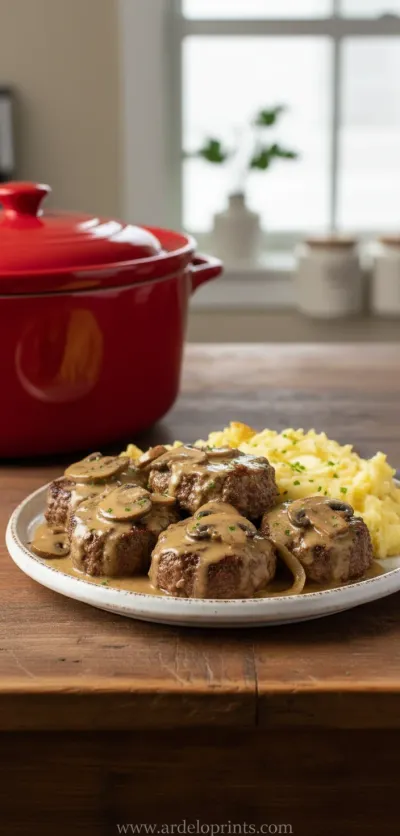 Crock Pot Cube Steak Recipe - ready to serve