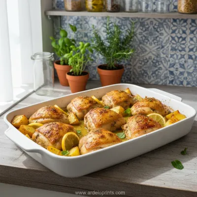 Greek Lemon Chicken: Easy Dinner Recipe - cooking process