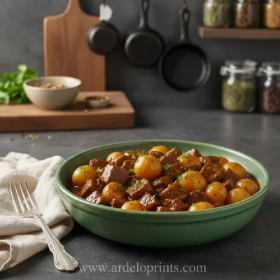 Crockpot Steak Bites and Potatoes - ready to serve