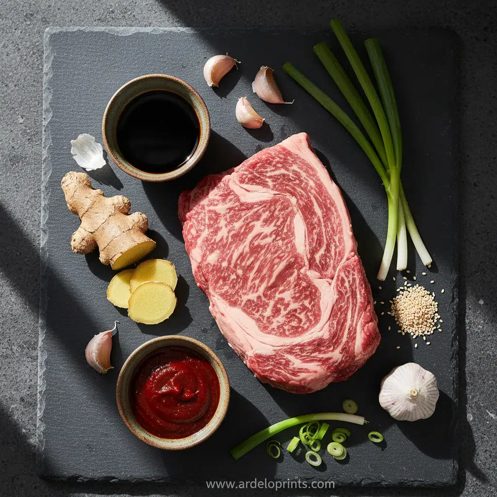 Crockpot Korean BBQ Recipe: Easy Slow Cooker - ingredients preparation