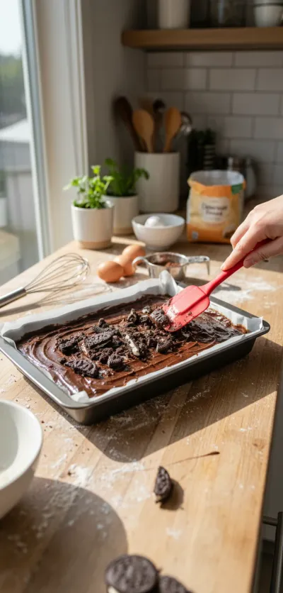 Halloween Oreo Brownies: The Best Recipe! - cooking process