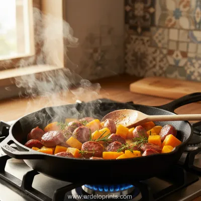 Autumn Beef Sausage Pasta Squash: Easy Recipe - cooking process