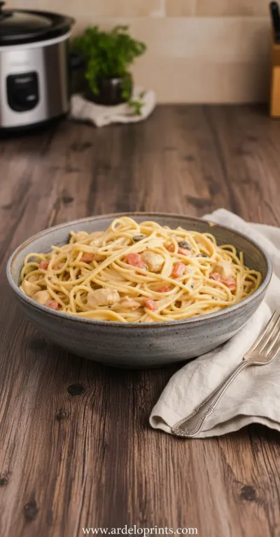 Crock Pot Cheesy Chicken Spaghetti: Easy Recipe - ready to serve