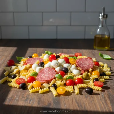 Easy Italian Antipasto Pasta Salad Recipe - ingredients preparation
