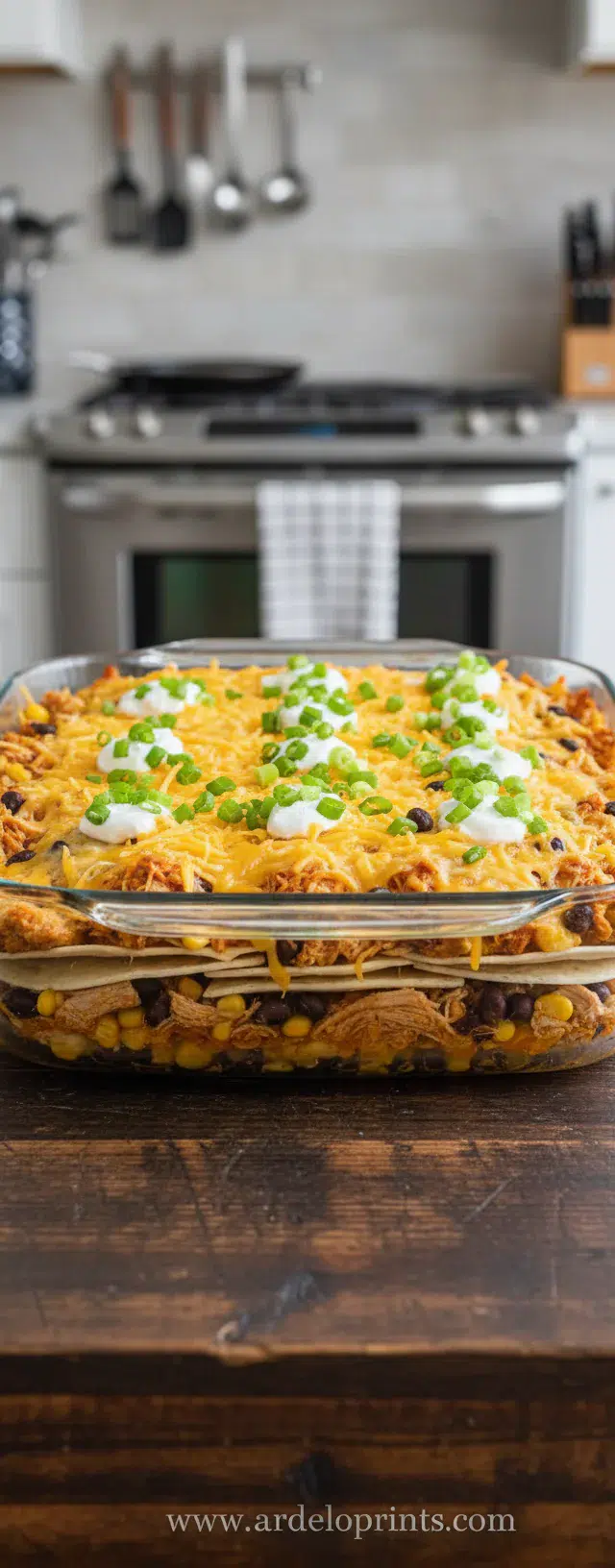 Shredded Mexican Chicken Casserole Recipe - cooking process