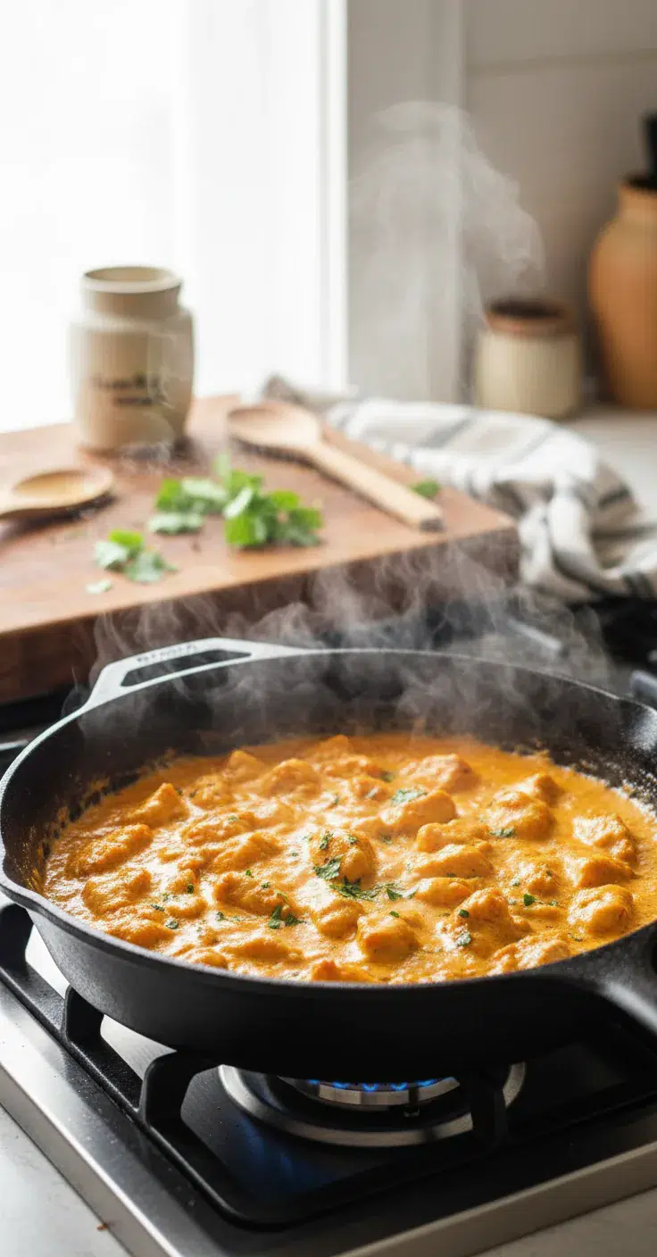 Creamy Smothered Chicken and Rice - cooking process
