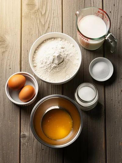 Fluffy American Pancakes by Paris with Charlotte - ingredients preparation