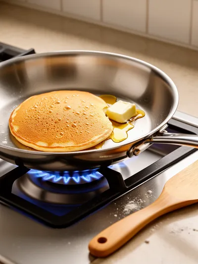 Ina Garten Buttermilk Pancakes - cooking process