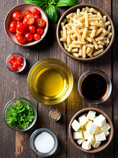 Italian Pasta Salad Recipe – Easy Fresh Lunch - ingredients preparation