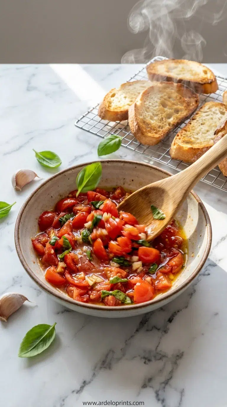 Italian Bruschetta: Easy Recipe - cooking process