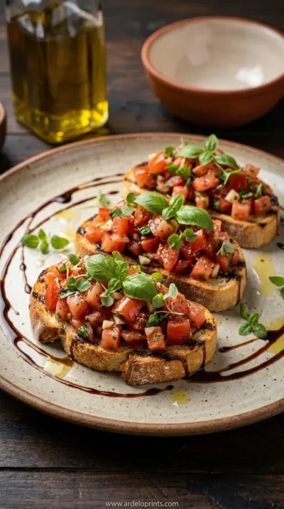 Italian Bruschetta: Easy Recipe - ready to serve