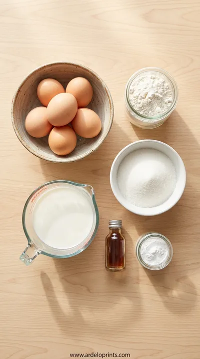 Traditional Fluffy Japanese Souffle Pancakes Recipe - ingredients preparation