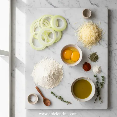 Crispy Keto Onion Rings – No Breadcrumbs, No Frying - ingredients preparation