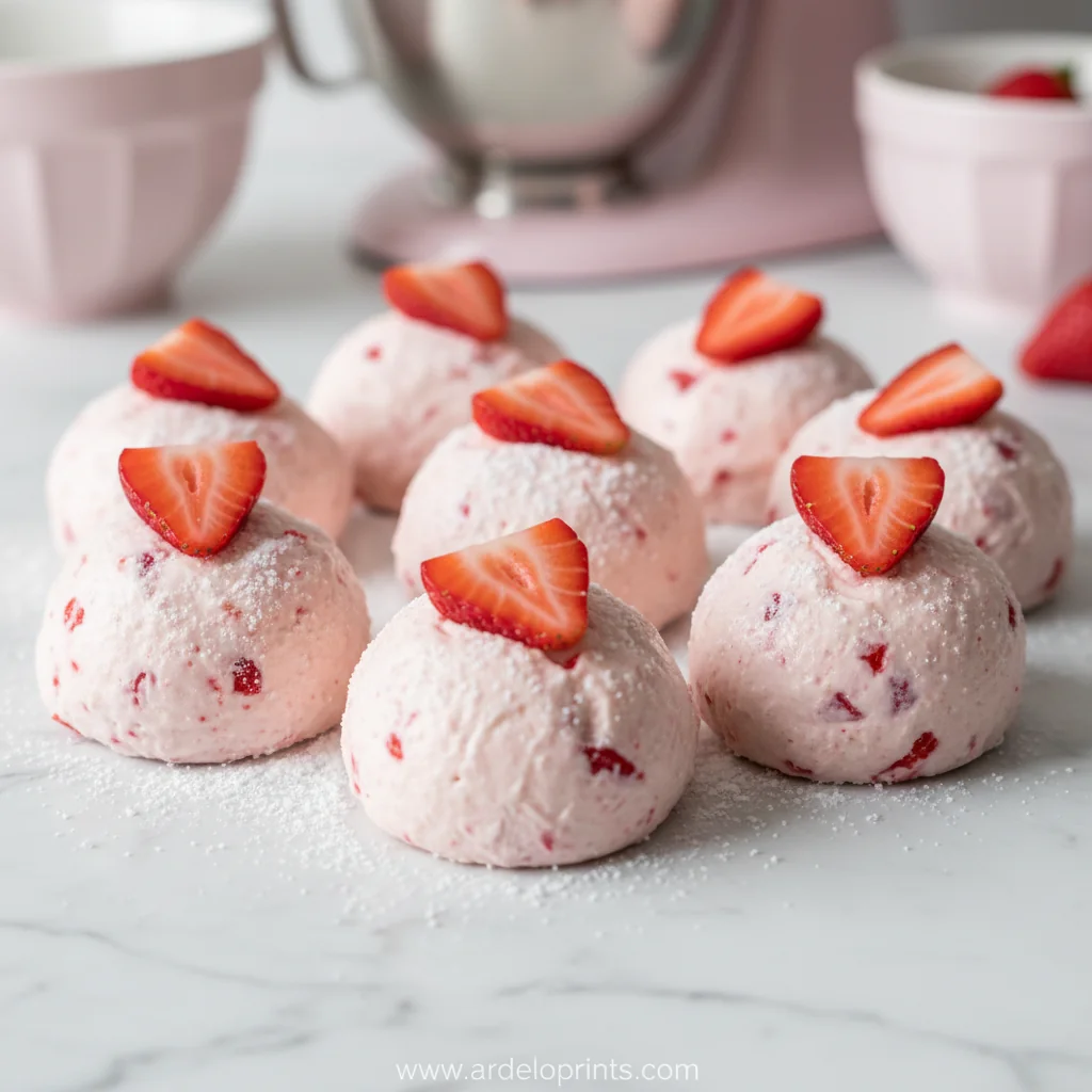 Keto Strawberry Cheesecake Fat Bombs - feature image