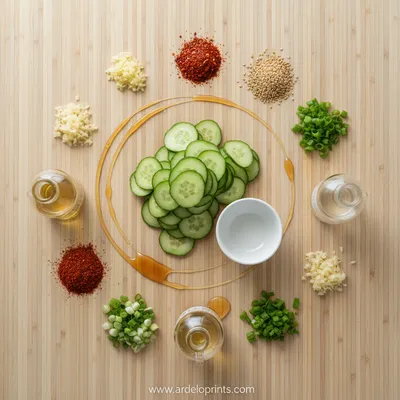 Korean Cucumber Salad – Spicy Tik Tok Style - cooking process