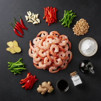 Kung Pao Shrimp Stir Fry - cooking process