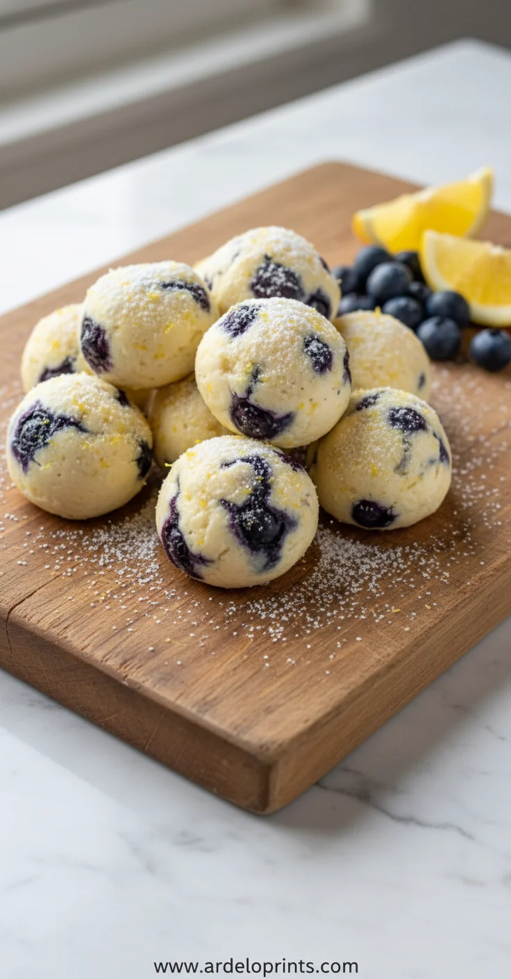 Lemon Blueberry Cottage Cheese Protein Bites - feature image
