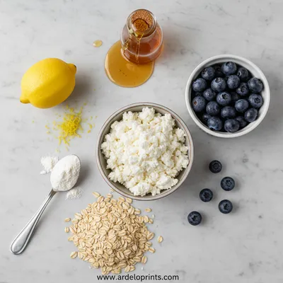 Lemon Blueberry Cottage Cheese Protein Bites - cooking process