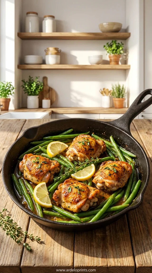 Lemon Garlic Chicken and Green Beans Recipe