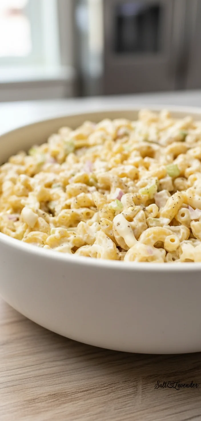 Easy Macaroni Salad Recipe - feature image