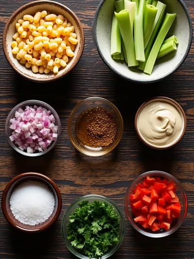 Macaroni Salad – Easy Homemade BBQ Favorite - ingredients preparation