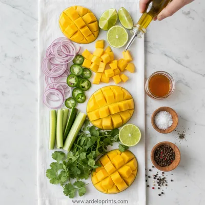Mango Salad Recipe - cooking process