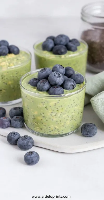 The Best Matcha Overnight Oats - ingredients preparation