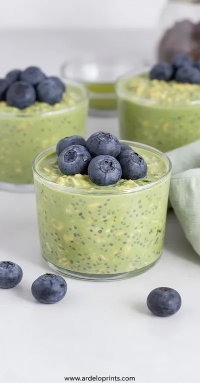 The Best Matcha Overnight Oats - ready to serve