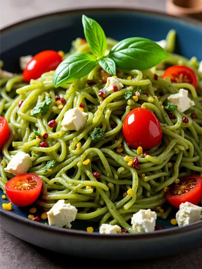 Mediterranean Pasta Salad with Pesto - cooking process