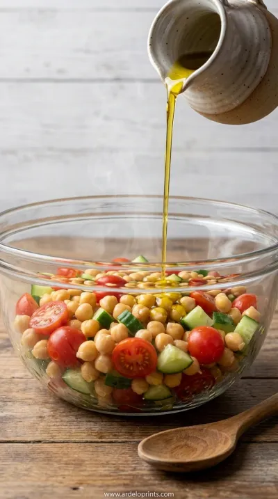 Mediterranean Chickpea Feta Salad Recipe - cooking process
