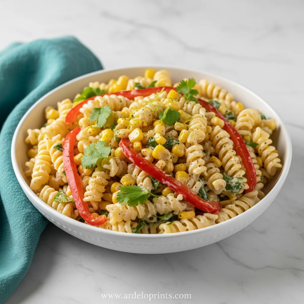 Mexican Street Corn Pasta Salad - feature image