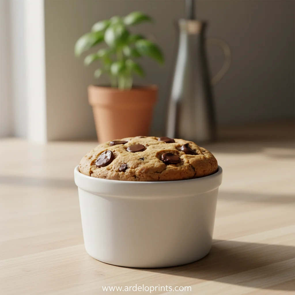 Microwave Chocolate Chip Mug Cookie - feature image