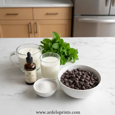 Ninja Creami Mint Chocolate Chip Ice Cream - cooking process