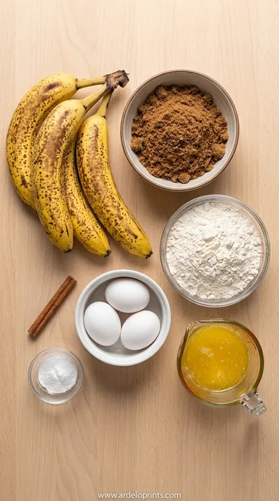 Best Ever Classic Moist Banana Bread Recipe - ingredients preparation