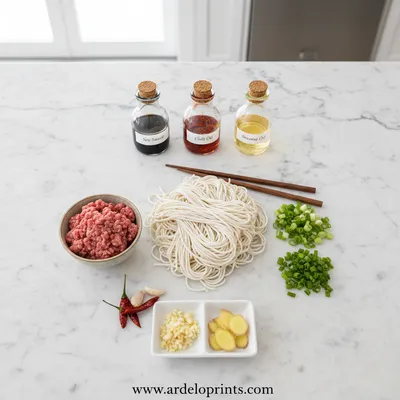 Mongolian Ground Beef Noodles Recipe - cooking process