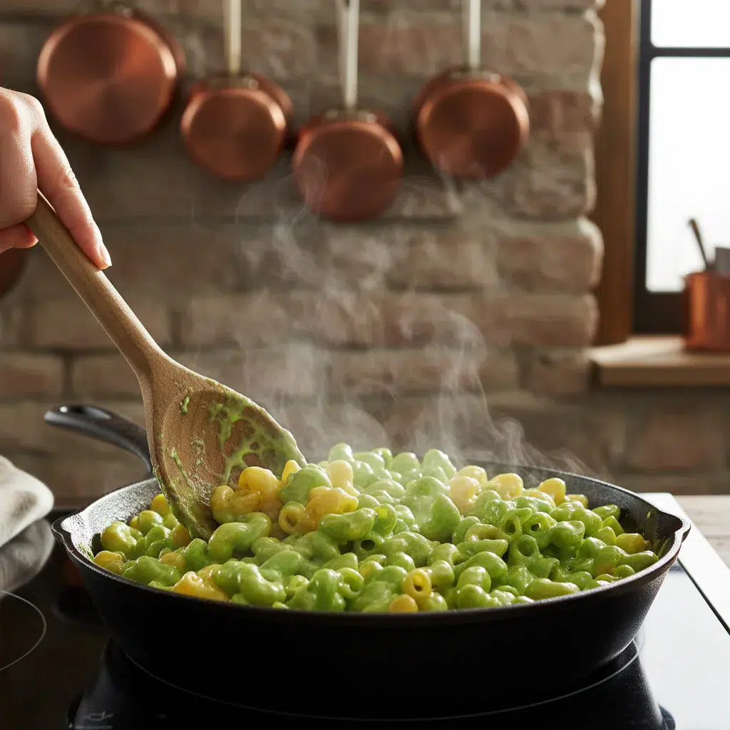 Monster Mac and Cheese: Fun Halloween Dinner - cooking process