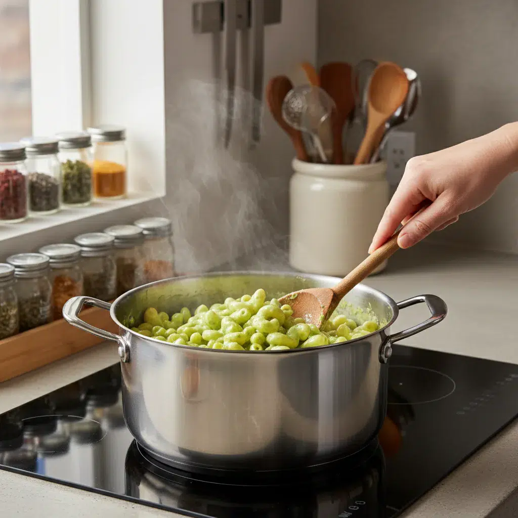 Monster Mac and Cheese: Spooky, Cheesy Fun for Halloween - cooking process