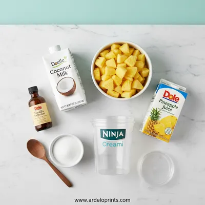 Easy Ninja Creami Dole Whip Ice Cream Recipe - cooking process