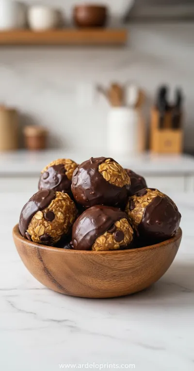 No-Bake Chocolate Peanut Butter Protein Balls