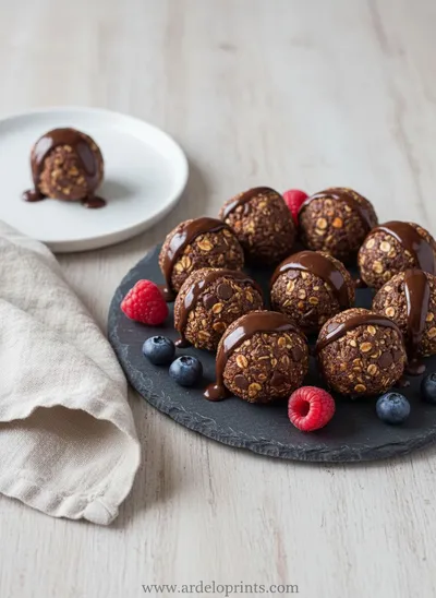 No-Bake Protein Energy Balls - ready to serve