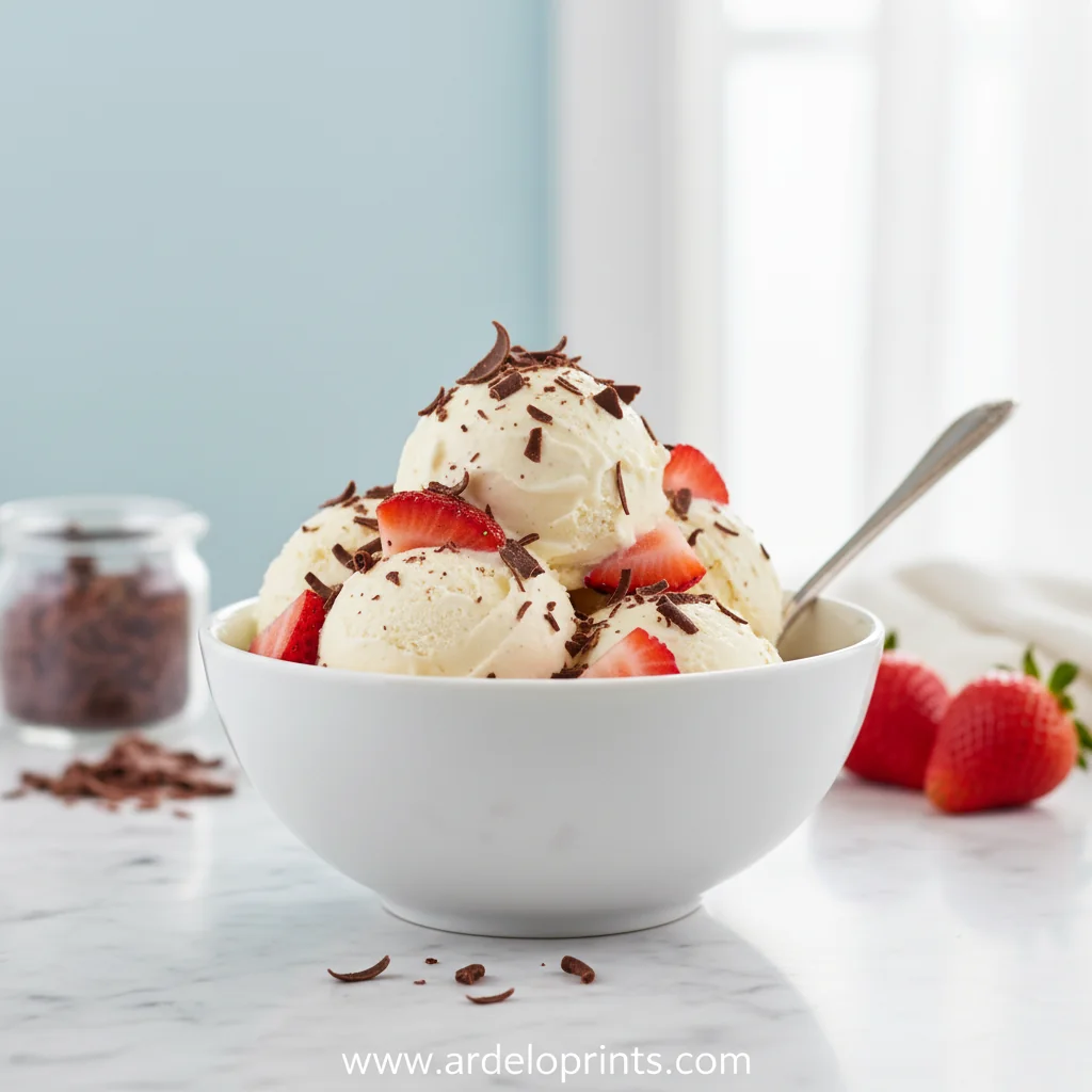 No-Cook Homemade Ice Cream Recipe - feature image