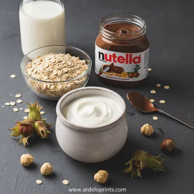 Nutella Overnight Oats: Easy Breakfast Recipe - ingredients preparation