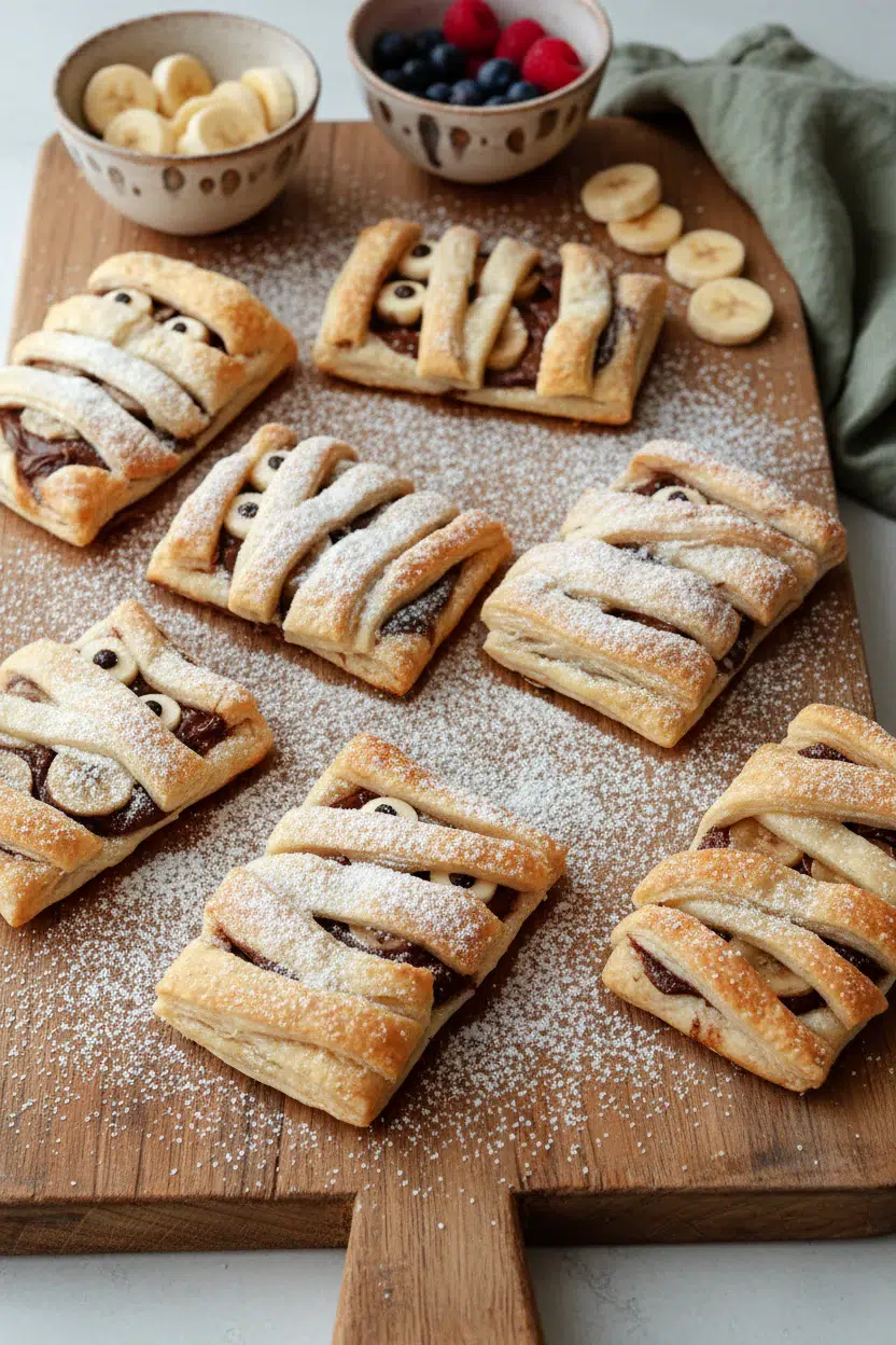 Nutella Mummy Hand Pies - final presentation