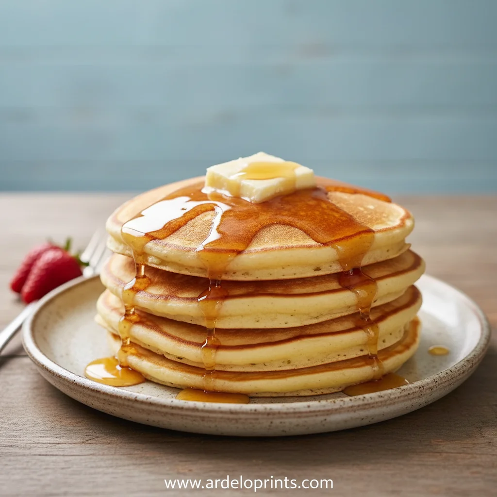 Old Fashioned Pancakes - Classic Fluffy Breakfast - feature image