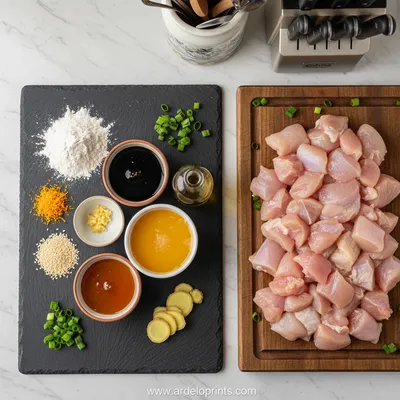 Orange Chicken with Crispy Tangy Sauce - cooking process
