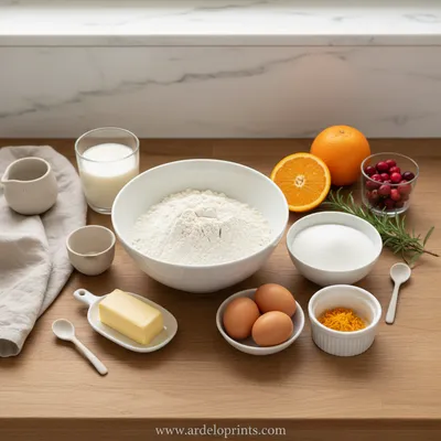 Orange Cranberry Muffins - cooking process