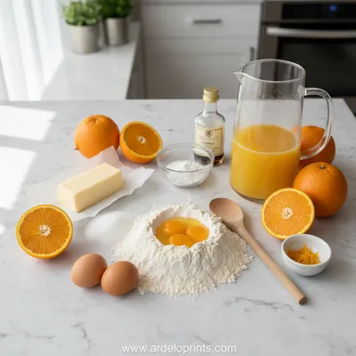 Orange Juice Cake Recipe - cooking process
